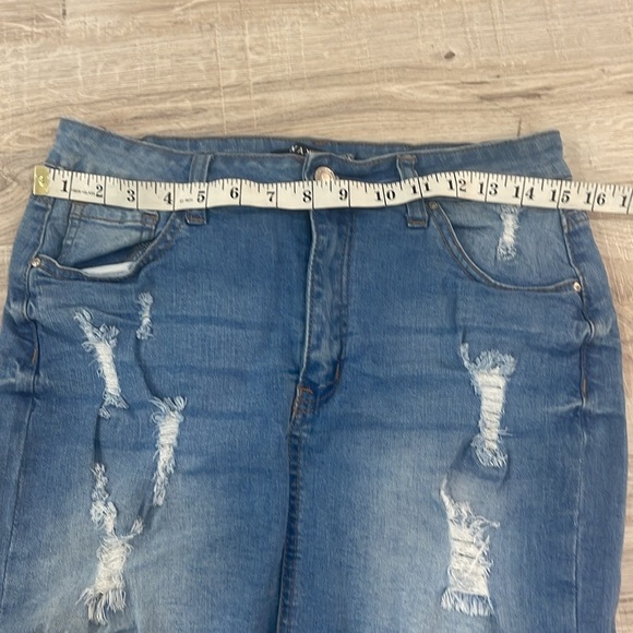 Wax Women's  Casual Distressed A-Line Denim Short Skirt-large - Picture 11 of 13